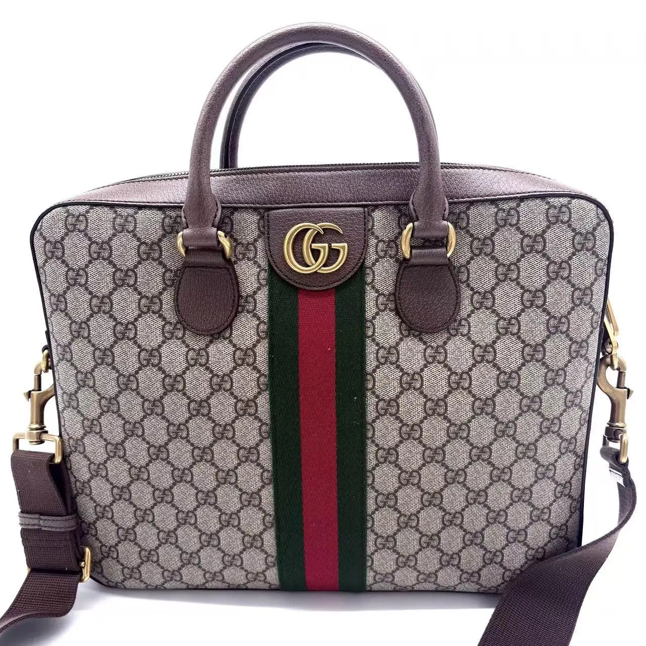 Pre-owned GUCCI canvas Travel Bags GG Supreme Briefcase