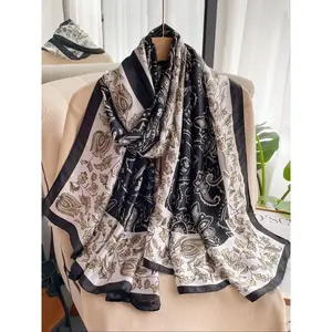 Paisley Print Scarf, Soft Comfortable Breathable Shawl for Women & Men, Casual Versatile Scarf for All Seasons