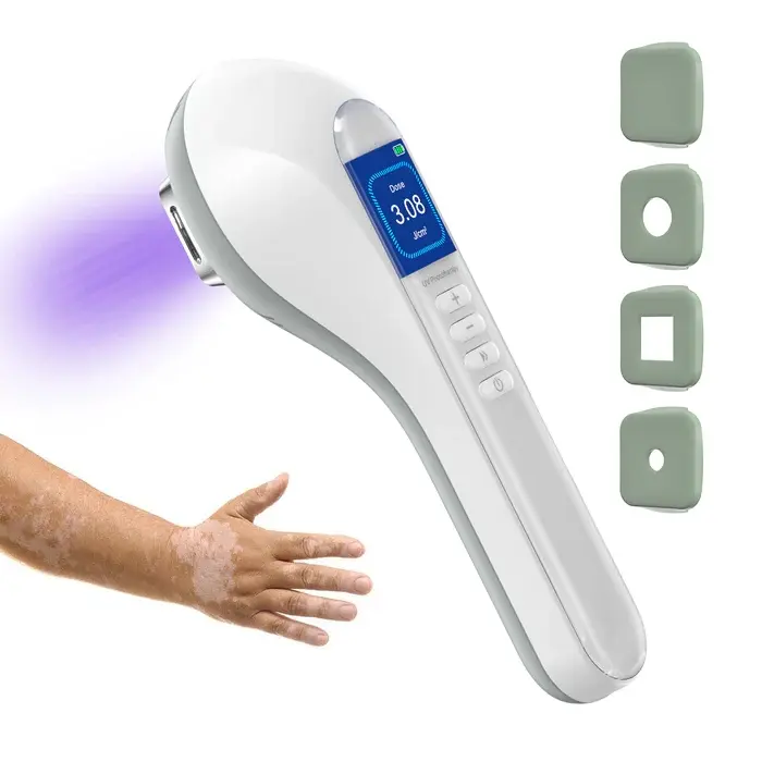 KTS Handheld UVB Phototherapy Lamp - Clinically Proven Lightweight Design At-Home Personal Care Appliance, Dermatologist-Recommended for Vitiligo, Psoriasis, Eczema, Inflammation Relief, Flare-Up Reduction, Emotional Well-Being Enhancement, Solution