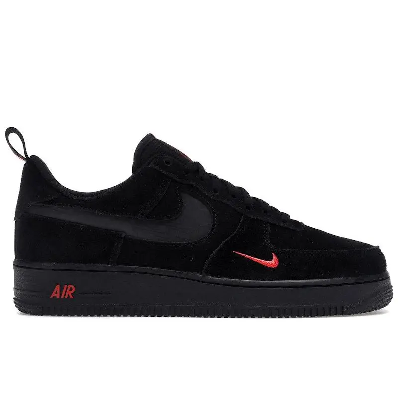 Nike Men's Air Force 1 Low Multi-Swoosh Black Crimson Basketball Shoes, from StockX