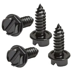 Rust-Resistant License Plate Screws Kit, Suitable for Front & Rear Plates, Home Car License Bolt Set, Stainless Steel (4 Pieces, ), Automotive Accessories, Body Screw, Car Accessory