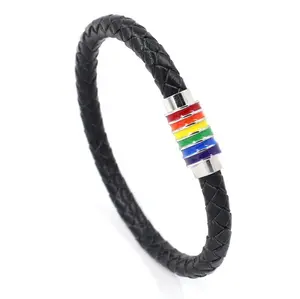 LGBT leather bracelet