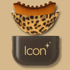 Icon Lymphatic Contour Face Brush, Reduces Puffiness & Restores Definition, Ultra-Soft Face Brush for Lymphatic Drainage, Naturally Sculpted Look, Gentle on All Skin