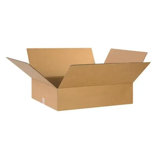 Box Partners 24206 Cardboard Flat Corrugated Boxes - 24 in. x 20 in. x 6 in. (Smaller Depths), 10-Count for Clothing, Shipping Round or Flat Items