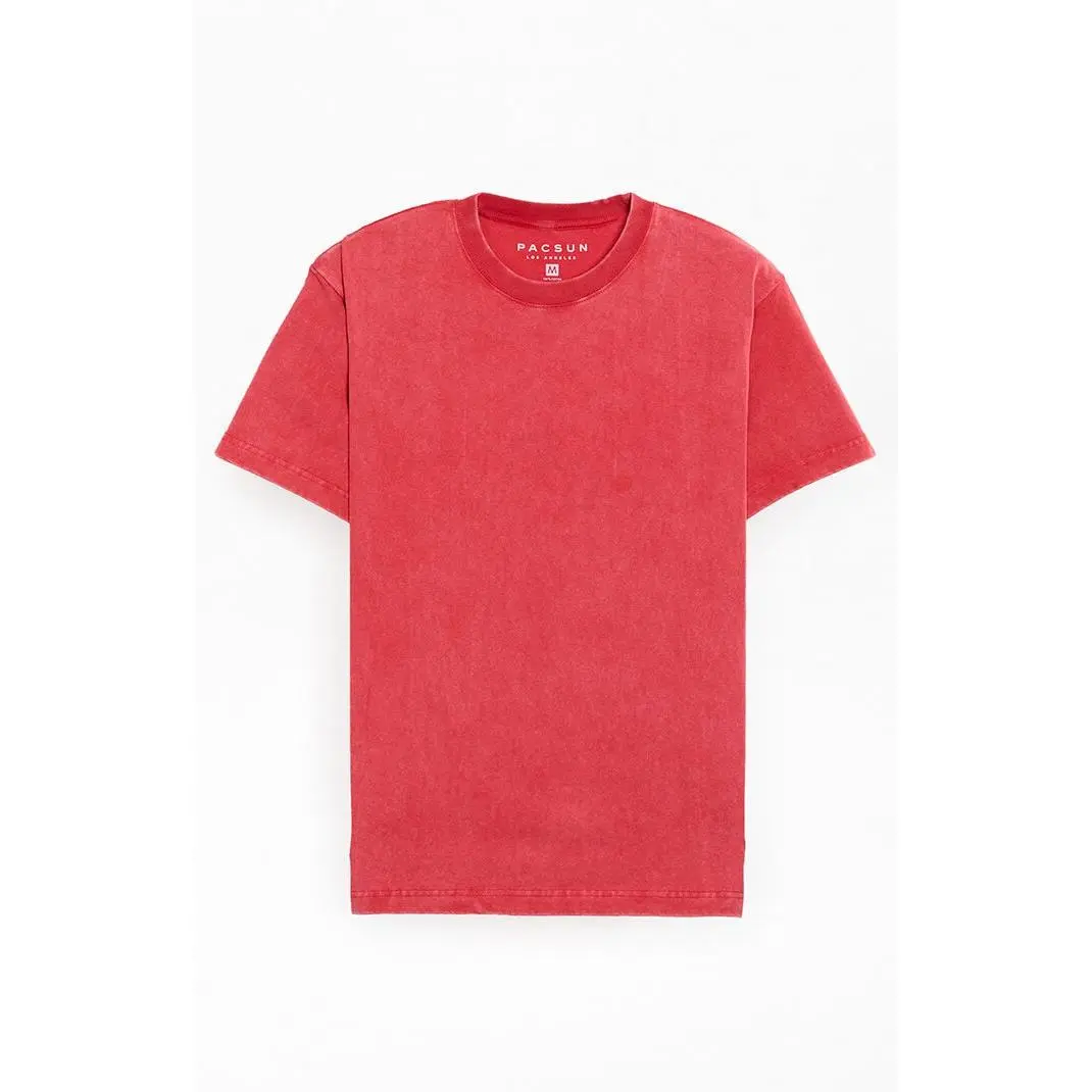 Pacsun Men's Red Premium T-Shirt