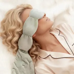 The Weighted Sleep Mask - The Weighted Blanket For Your Eyes,sleep pod,Calming Eyemask for Deep Sleep, Side-Sleeping Friendly, 100% Blackout, Patented Strap-Free Design,pink,gray,blue,purple,eye covers for sleeping