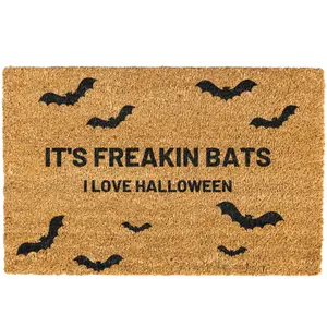 Halloween doormat, Its Freakin Bats, I love Halloween, Welcome Mat, Funny Door mat, Fall Doormat, Fall Decor, Halloween Decorations