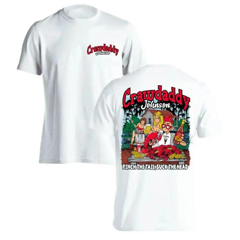 Crawdaddy Johnson Graphic Long Sleeve Shirt, Funny Crawfish Boil Tee, Southern Fishing Humor Shirt, Cajun Style Vintage Graphic, Gift for Fisherman, Gift Ideas For Him Her