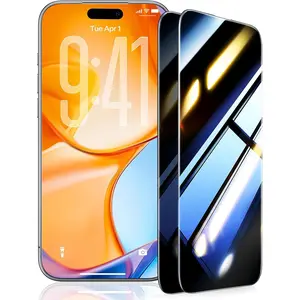 Ultraglass Top 9h+ Armor for iPhone 17-11 Pro Max, Privacy Screen Protector, Military Grade Shatterproof, 100% Anti-Spy, 2-Pack, Accessories