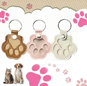 Pet Hair Storage Keychains 3 Pcs Dog Hair Keepsake Keyring Cute Leather Paw Design for Bag Key Holder Unique Gift for Pet Lovers