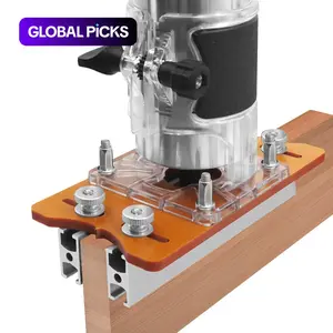 2-in-1 Invisible Fastening Nut Slotting Base, Woodworking Router Cutting Base and Wooden Trimming Tool, Router Hardware Accessories