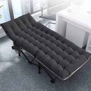 【mothersdaygift】Lilypelle Folding Camping Cot w/3.3 Inch 2 Sided Mattress, Up to 880 Lbs Heavy Duty Sleeping Cots with Carry Bag, Folding Guest Bed, 1200 D Layer Oxford Portable Travel Camp Cots