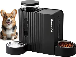 Automatic Gravity Pet Feeder, 1.8 Gallons, 2 Dog Feeder and Water Dispenser