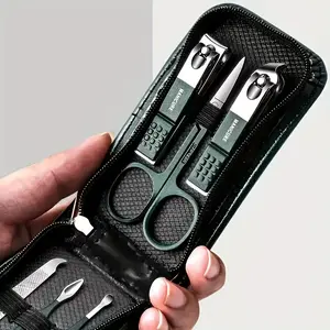 Professional Manicure Pedicure Set, Nail Care, Stainless Steel Nail Clippers & Scissors, Ear Spoon with Storage Box, Ideal for Men Women Seniors