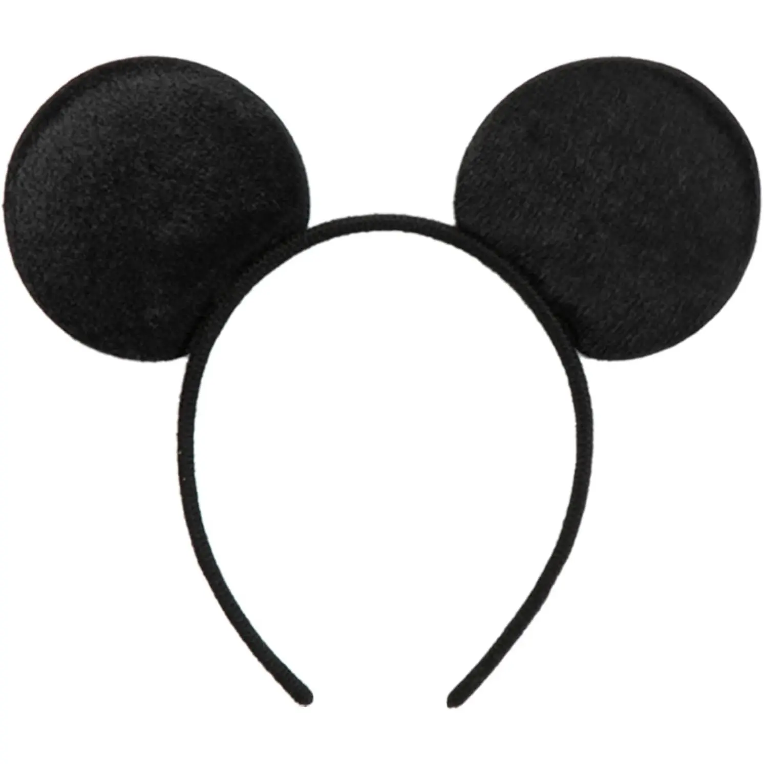 Mouse Ears Headband, Solid Black Plush Ears for Boy & Girl Birthday Party, Party Favors (XC36)