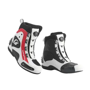 New summer breathable riding boots with mesh upper, lightweight, shock-absorbent, scratch-resistant, protective boots for motorcycle and off-road riding