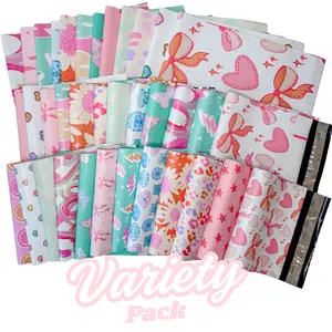 Pretty Package Store Designer Poly Mailers Variety Pack - 35 Mailers in Various Sizes & Styles, Shipping Bags, Cute Packaging