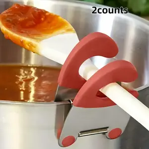 Stainless Steel Pot Lid Rack, Heat-Resistant Silicone Handle Holder, Kitchen Utensil Organizer, Cooking Tool Storage Stand