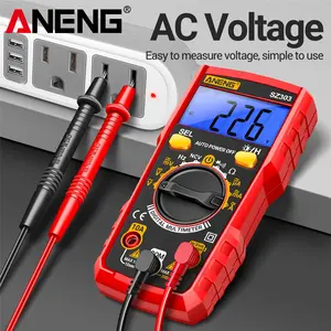 ANENG SZ303 Digital Multimeter with NCV, Blue Backlit Display & Auto Power Off, Multi-Function Electrical Tester for Voltage, Current, Resistance, Capacitance, Frequency & Temperature, Ideal for Automotive Work