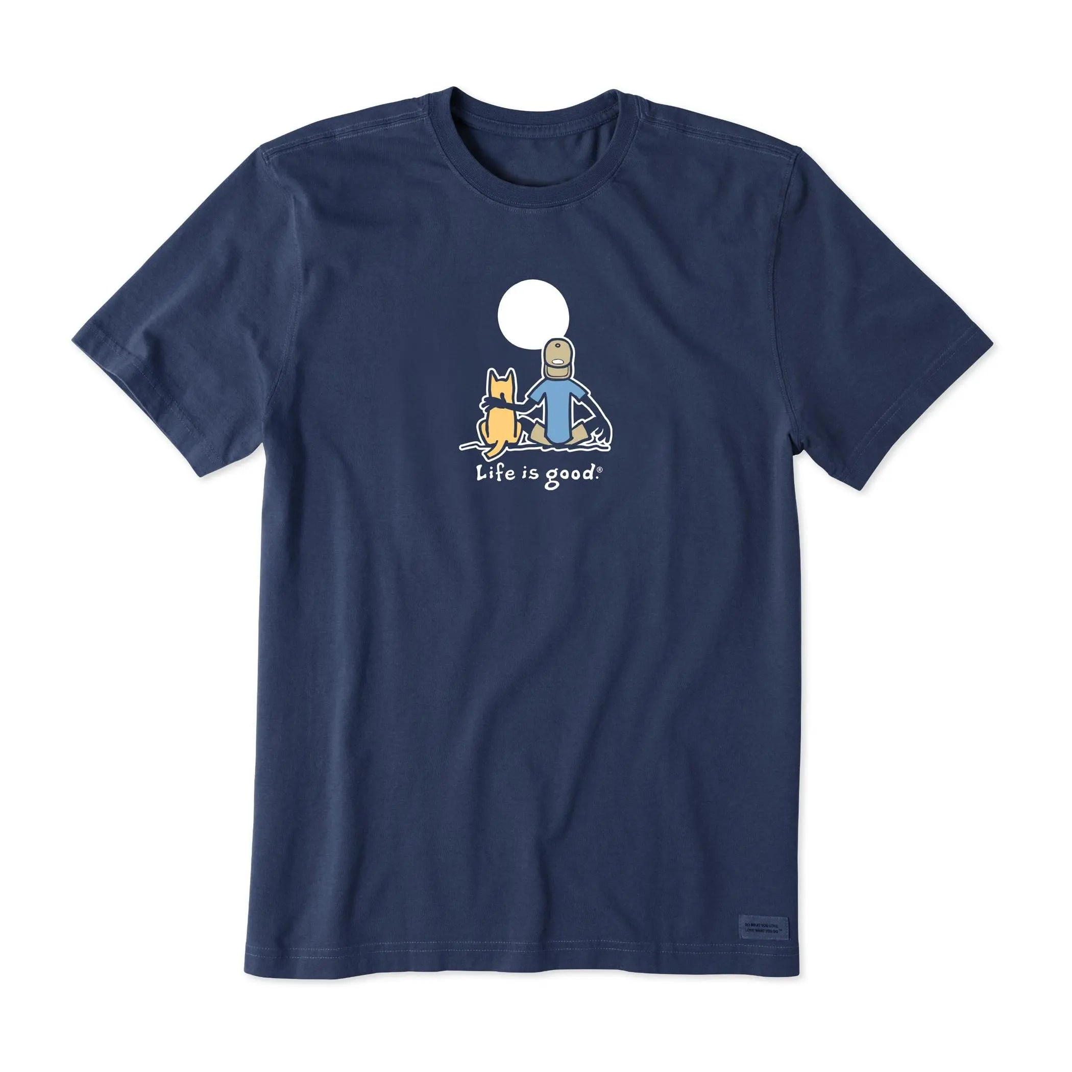Life is Good Mens Jake and Rocket Moon Crusher Knit Tee