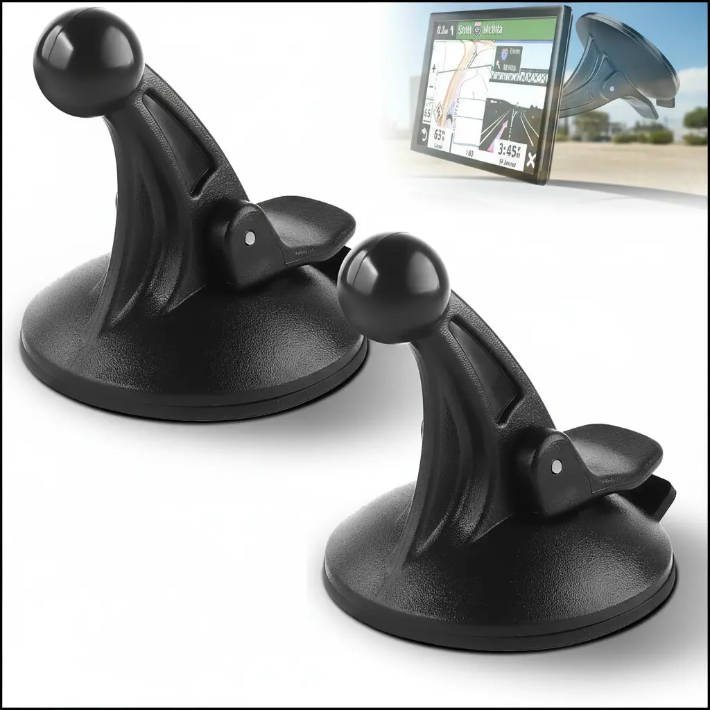 2-Pack GPS Windshield Suction Cup Holder System, Replacement Mount for Garmin Nuvi Car Windscreen Use
