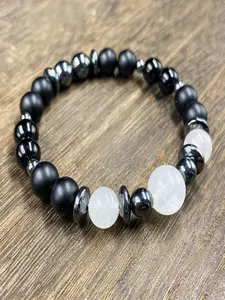 Hecate Goddess Handmade Natural Bracelet, Triple Moon Theme, Stress Relief Jewelry, Perfect Gift, Healing Crystal, Unisex, Couple Style