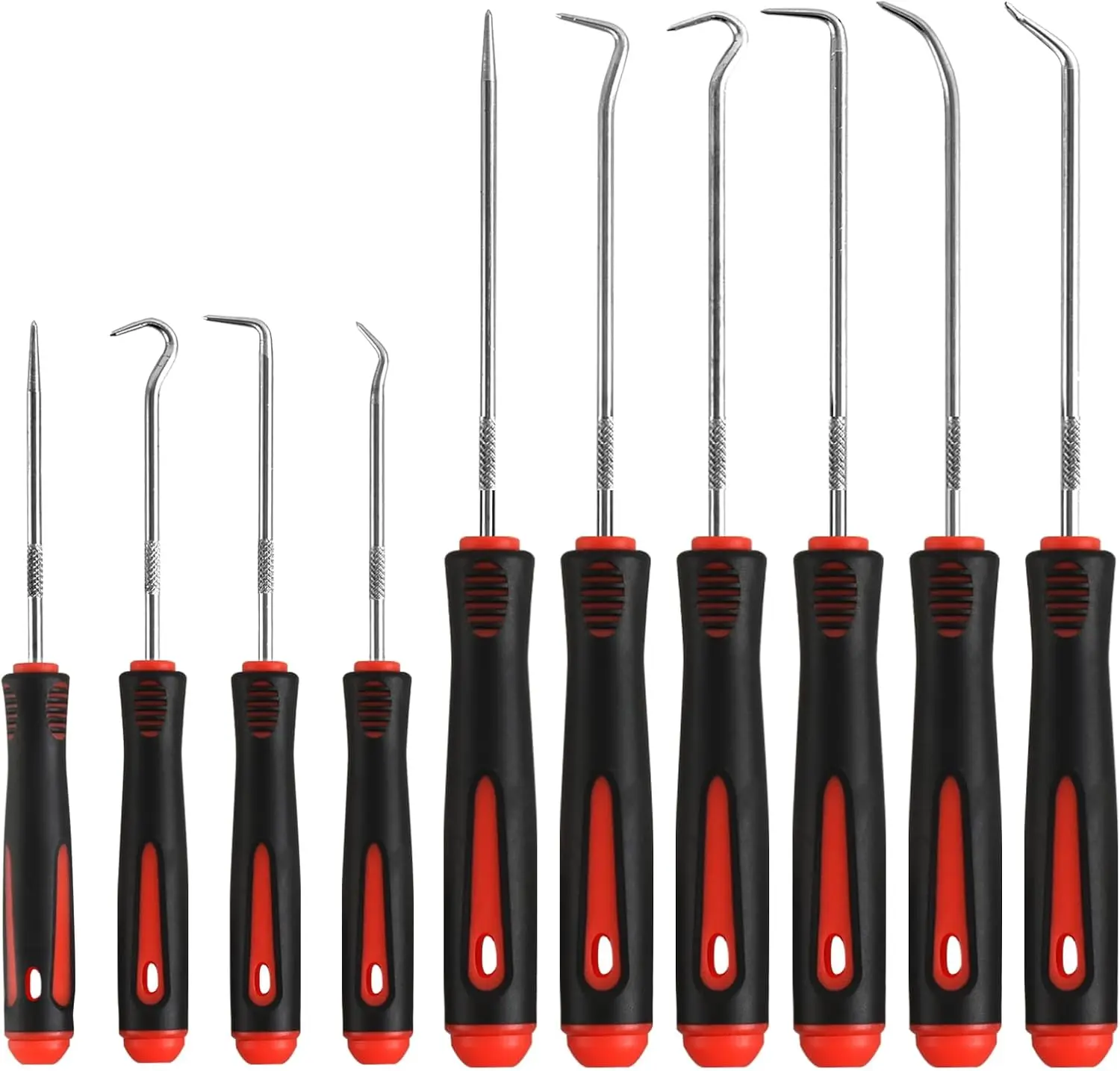 10PCS Precision Hook and Pick Set with Non-Slip Grip – Hand Tool Kit for Automotive O-Ring, Seal & Gasket Removal, Mechanical Use
