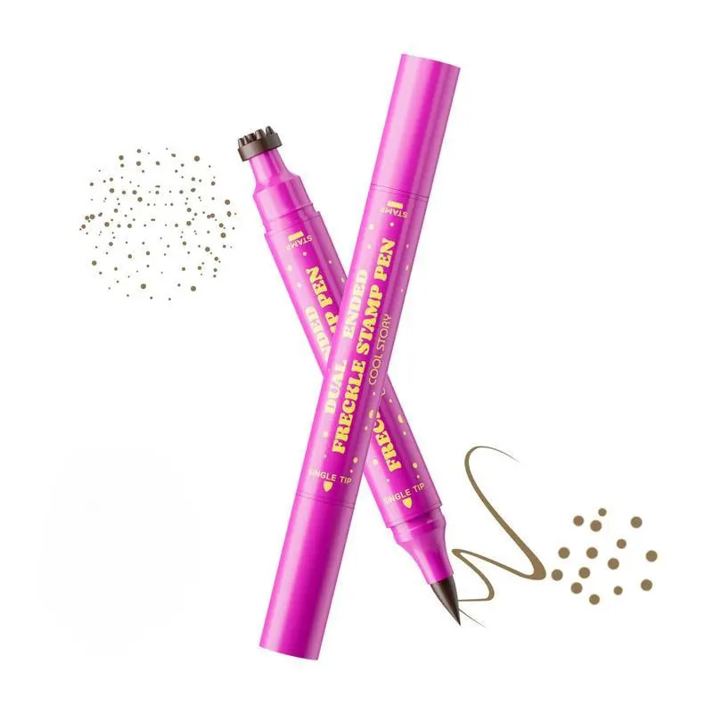 Waterproof Freckles Pen: Faux Freckle Stamp and Fine Tip Eyeliner for Realistic, Long-Lasting Freckles and Effortless Makeup, Perfect for Daily Wear and Cosplay