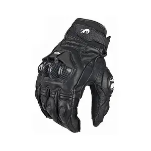 High Quality Leather Gloves Men's Luva Riding Moto Motorcycle Glove Guantes Protection Racing MOTO Protective Equipment