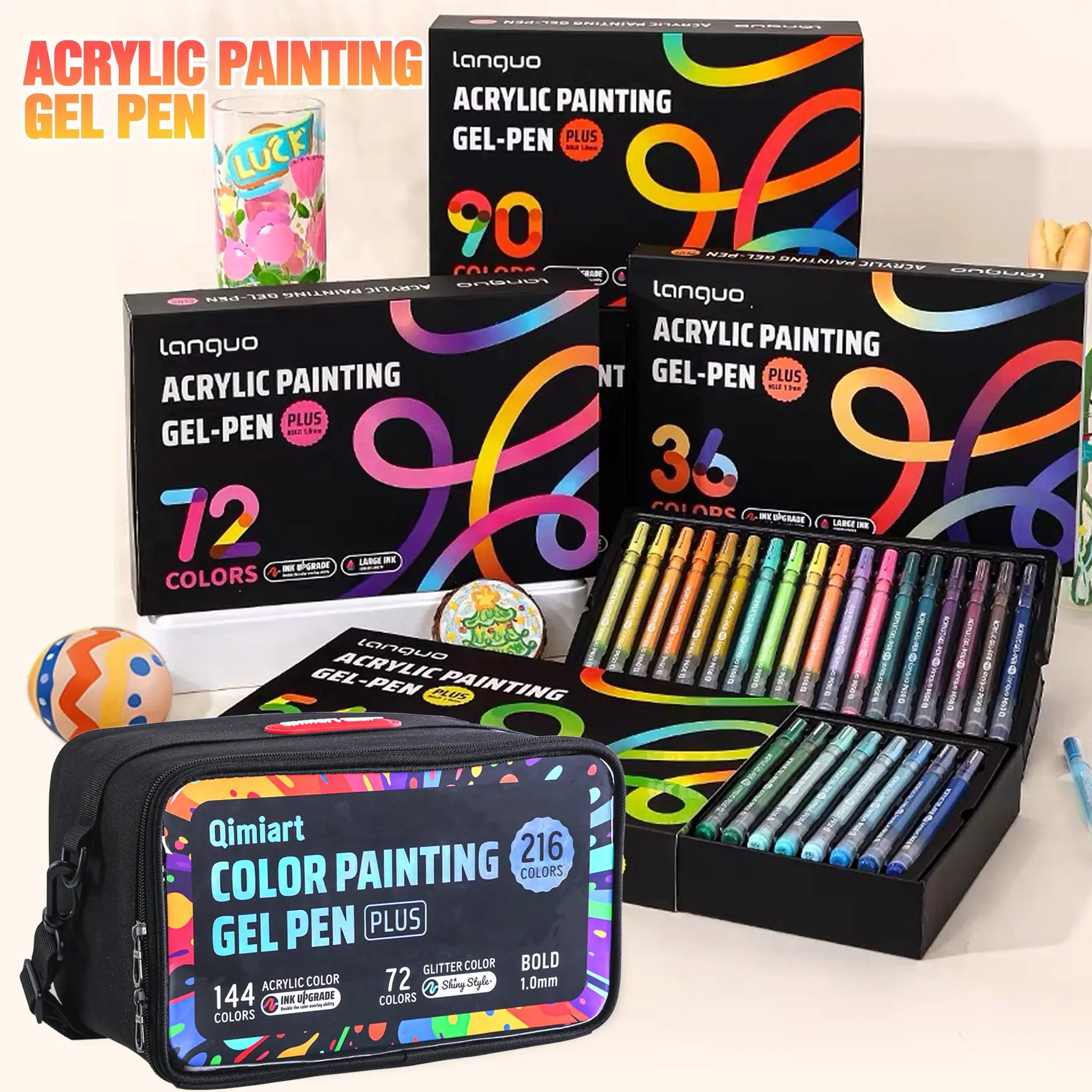 Acrylic Painting Gel Pen Set, Multiple Colors Available, Ideal for Artistic Expression & Creative Projects, Enhance Your Creativity, Acrylic Paint Pens, Art Supplies