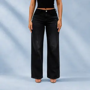 Women Jeans BBL Butt Lifting Jeans ONESO Mid Low Rise Baggy Stretchy Wide Leg Denim Pants Tummy Control Curve Hugging Comfortable Casual Daily Outfits Plus Size Regular Size