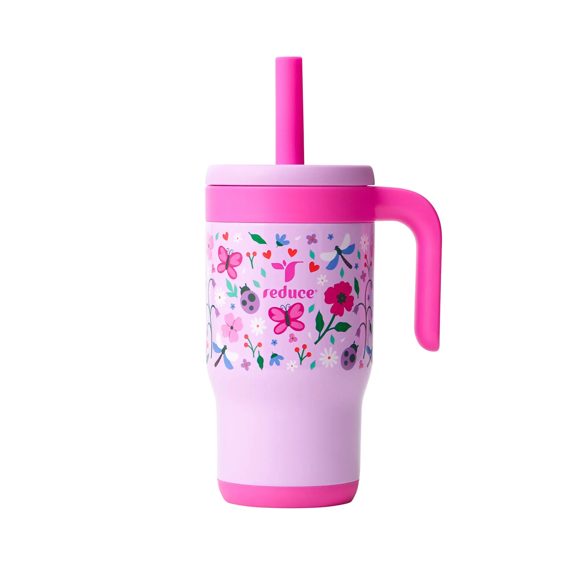 14oz Kids' Insulated Stainless Steel Chiller Travel Mug - Spill-Proof Silicone Straw 14 oz Waterbottle