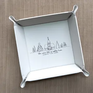Engraved Christmas Snap Tray – “Oh Come Let Us Adore Him”