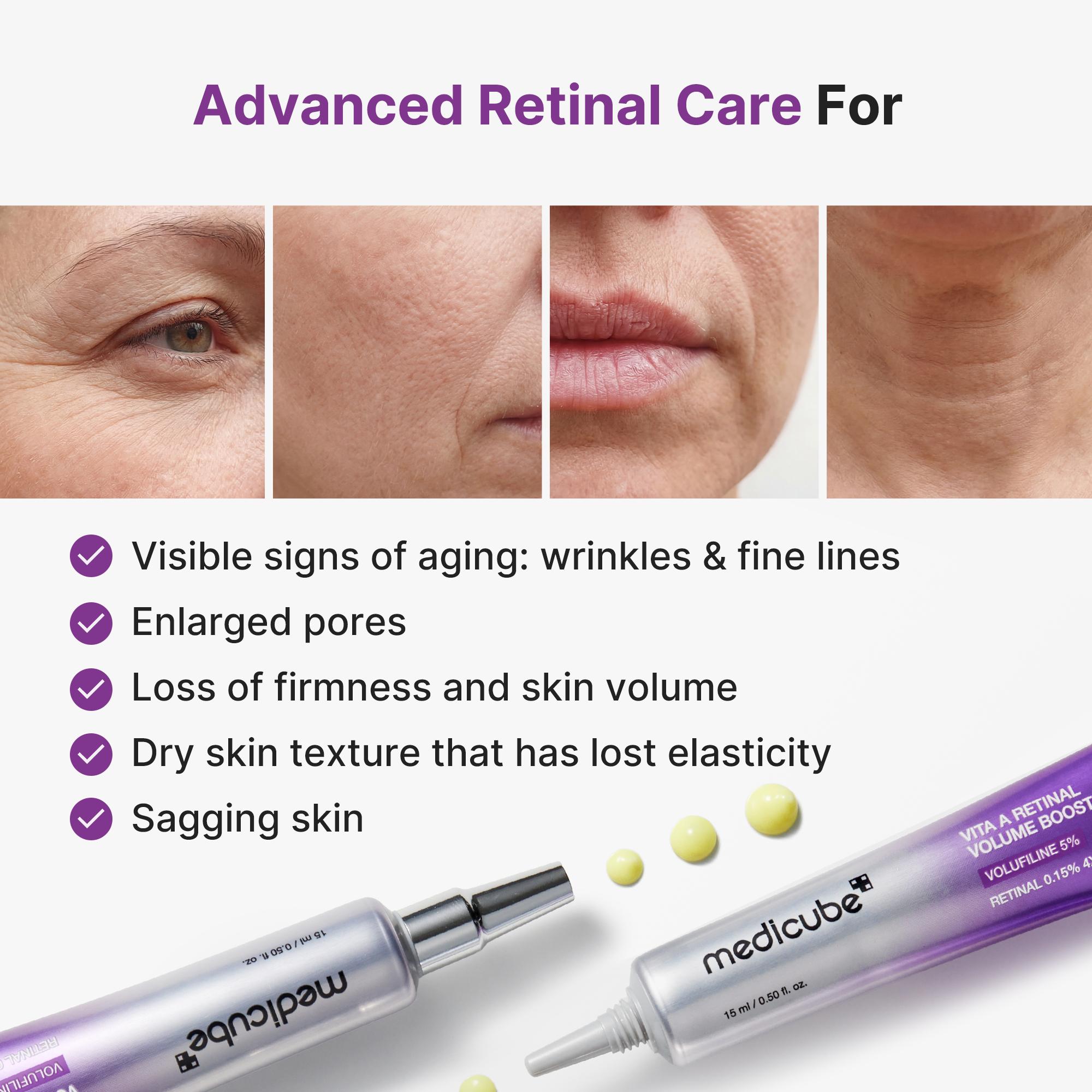 [NEW] [medicube] Vita A Retinal Volume Booster | Retinal + Volufiline + 4X-Retinoid + 4X Micro Boost | Anti-aging, Plumping | Care for Pores, Look of Fine Lines, Skin Elasticity & Firmness For Smoother, Firmer & Youthful-looking Skin  | Korean Skincare