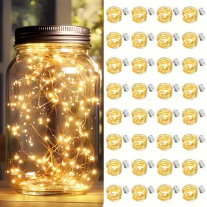 30pack Fairy Light 6.5FT 20LED String Light, Warm White Fairy Light LR44 Battery Powered, Suitable For Bedroom, Dormitory, Courtyard, Tapestry, Backyard, Garden, Christmas, Party, Indoor LED Flashing Lights Decorative