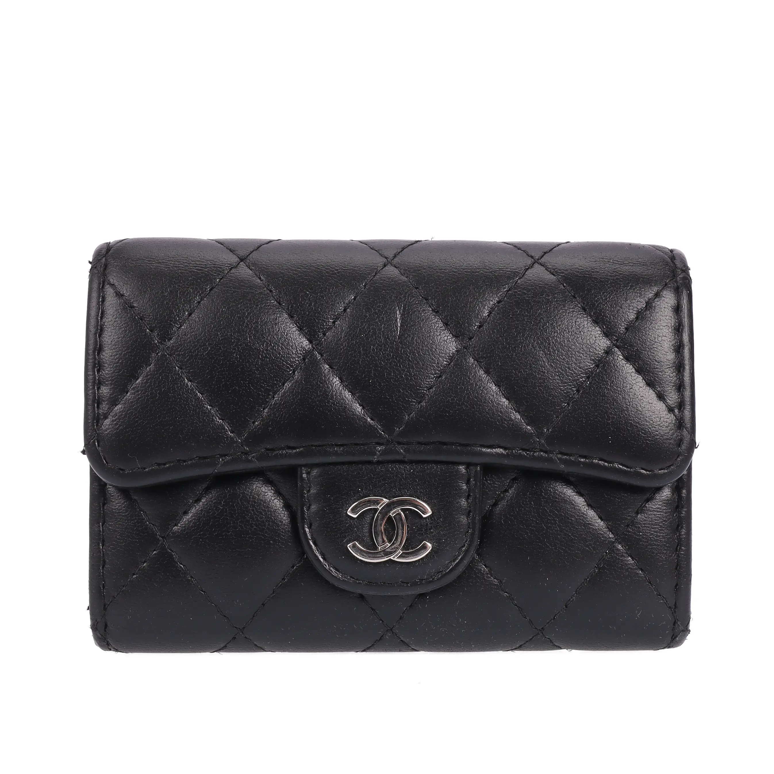 Pre-owned CHANEL Leather Wallet Classic Flap Black 28142672