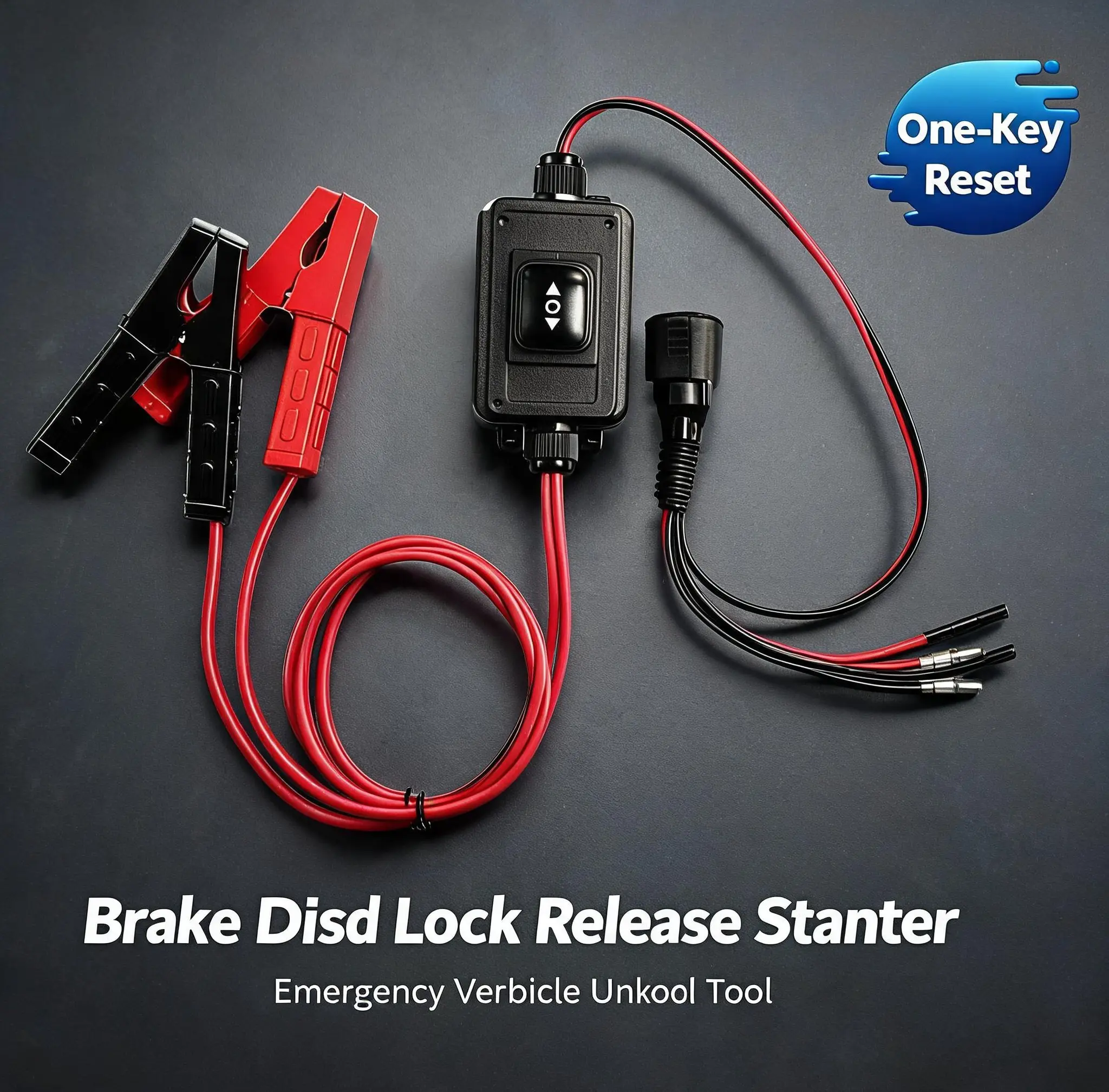 Universal Automotive EPB Emergency Release Tool with 40A Fuse, Polarity-Safe Power Light, Over-Current Protection, Dual-Channel Control for Electronic Parking Brake Reset, Automotive Tools