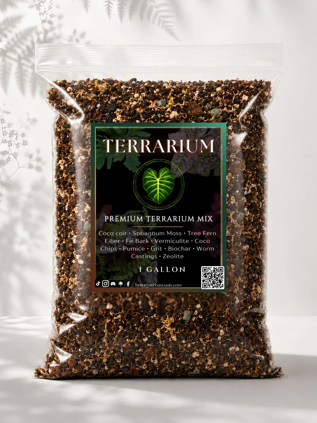 Terrarium Mix — Soilless Bioactive Substrate | Aerated & Moisture-Balanced | Self-Sustaining Ecosystem
