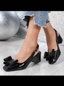 Elegant Luxury Women's Summer Sandals, Classic Stylish Square Toe High Heels for Office, Parties and Shopping, Chic Commuter Footwear