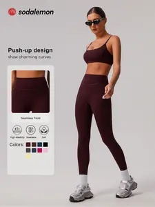 Two-piece Set Women's Solid Crop Sports Bra & High Waist Leggings, Sports Slim Fit, Quick Drying Breathable Comfortable Outfit for Yoga, Gym and Running, Ladies Sportswear for All Seasons, Workout Sets for Women