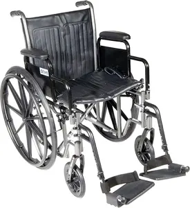 Silver Sport 2 Lightweight Folding Wheelchair, Black