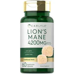 Carlyle Lions Mane Supplement Capsules | 4200mg | 60 Count | Vegetarian, Non-GMO & Gluten Free