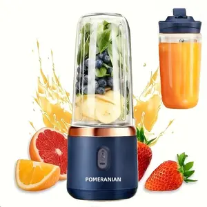 Portable 2-in-1 Blender Juicer with 6 Blades, USB Charging, and Dual-Cup Design | Perfect for Making Smoothies, Milkshakes, and Cold Drinks – Ideal Gift for Valentine's Day, Thanksgiving, Mother's Day, Suitable for Kitchen, Home, and Travel Use