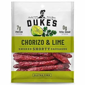Duke's Pork Chorizo & Lime Smoked Shorty Sausages, 7g Protein Per Serving, 5 oz.
