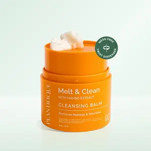 [PLANTIFIQUE Official Shop] Korean Cleansing Balm Makeup Remover – Mango & Papaya Melting Balm Cleanser – Waterproof Makeup Dissolver with Hyaluronic Acid & Ceramide – Hydrating Gentle Cleanser