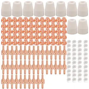 ANZAN 150pcs PT-31 Type Air Plasma Cutting Nozzle Electrode Consumables Set, Welding Accessories, Fits Models CUT-40, CUT-50D, CT-312