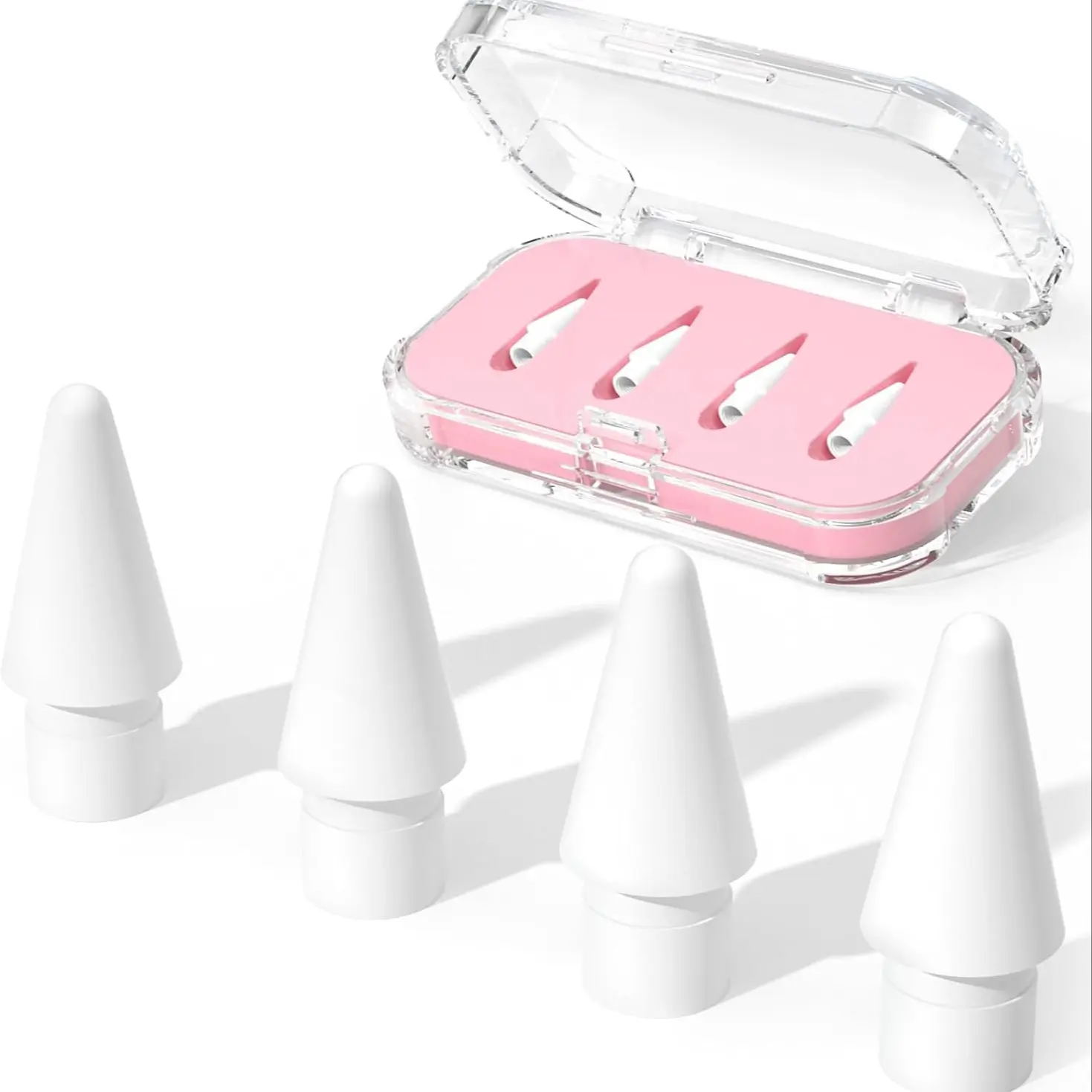 Original Replacement Nib Tips Stylus Tip for Apple Pencil 1/2/pro, USB-C Compatible, Includes Pen Tip Box, Set of Four or Six