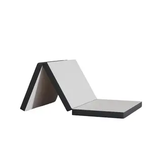 FDW 3/4 inch Folding Mattress Tri Fold Memory Foam Mattress Topper Portable Foldable Mattress Topper with Washable Cover Non-Slip Bottom for Camping, Guest, Floor RV, CertiPUR-US Certified