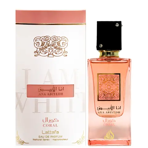 Lattafa Ana Abiyedh Coral for Unisex Eau de Parfum Spray, 2.0 Ounce