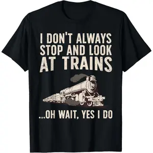 Cool Trains For Men Women Train Collector Railroad Engine T-ShirtGift T
